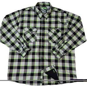 EUC Dixxon Flannel The Last Lap 3XL Men's Long Sleeve Plaid Button Up